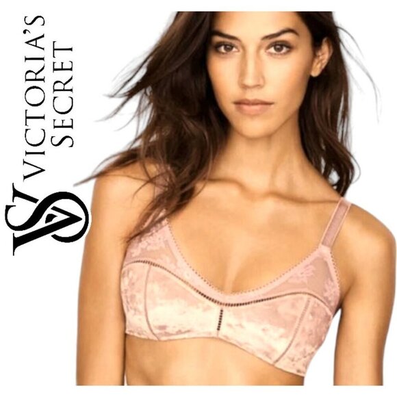 Victoria's Secret Other - RARE Victoria's Secret Barbie Crushed Velvet Mesh Lace Unlined Wirefree Bra